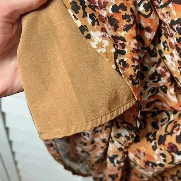 Beachlunchlounge Khaleesi Square Neck Leopard Print Midi Dress Size Large - Picture 7 of 12